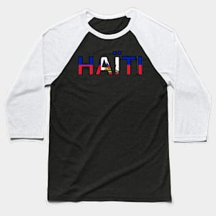 Drapeau Haïti Baseball T-Shirt